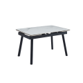Керамический стол TM-88-1 вайт клауд  +  черный Vetro mebel