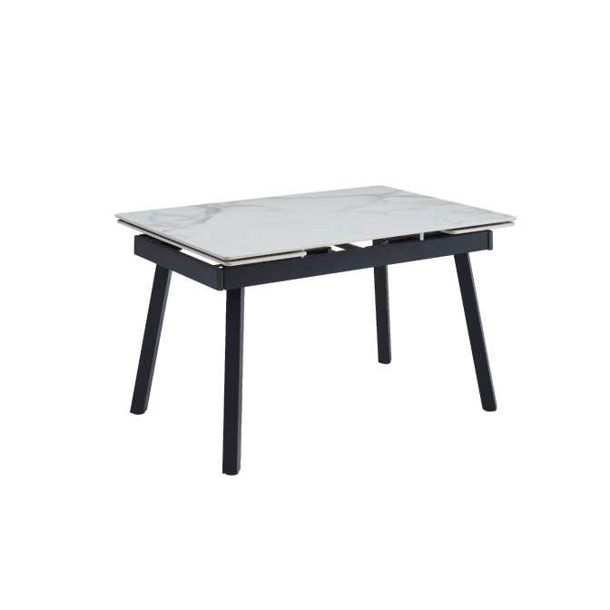 Керамический стол TM-88-1 вайт клауд  +  черный Vetro mebel