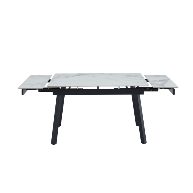 Керамический стол TM-88-1 вайт клауд  +  черный Vetro mebel