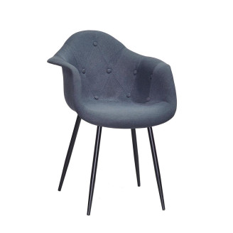 Стул Leon Soft Metal-BK (ML) вискоза OnderMebli