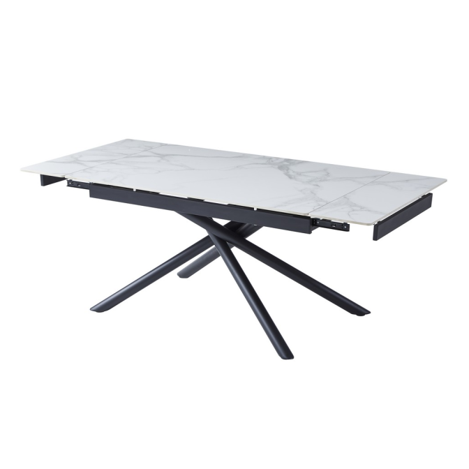 Керамический стол TML-819-1 вайт клауд  +  черный Vetro mebel