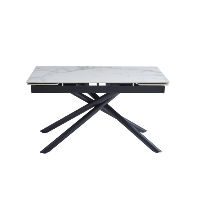 Керамический стол TML-819-1 вайт клауд  +  черный Vetro mebel