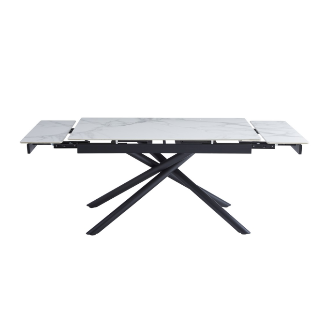Керамический стол TML-819-1 вайт клауд  +  черный Vetro mebel