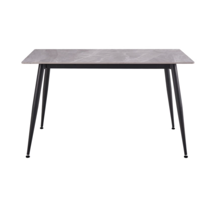 Обеденный керамический стол TM-100 калакатта грей  +  черный Vetro mebel