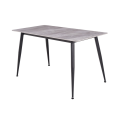 Обеденный керамический стол TM-100 калакатта грей  +  черный Vetro mebel