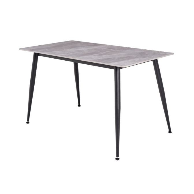 Обеденный керамический стол TM-100 калакатта грей  +  черный Vetro mebel