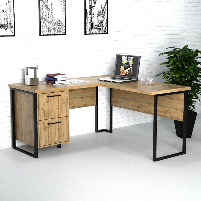 Кутовий офісний стіл СУЛ-5 Гамма стиль фото