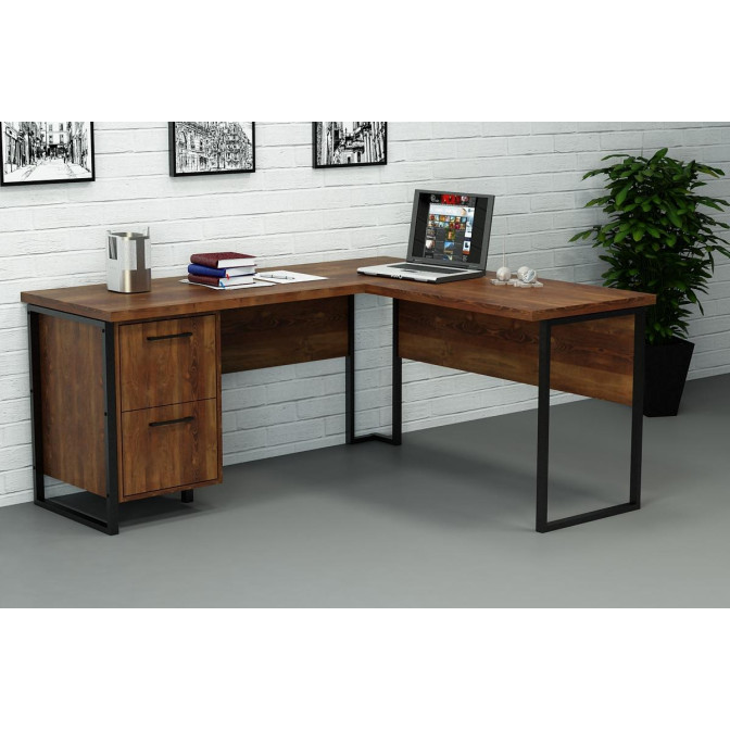 Кутовий офісний стіл СУЛ-5 Гамма стиль фото