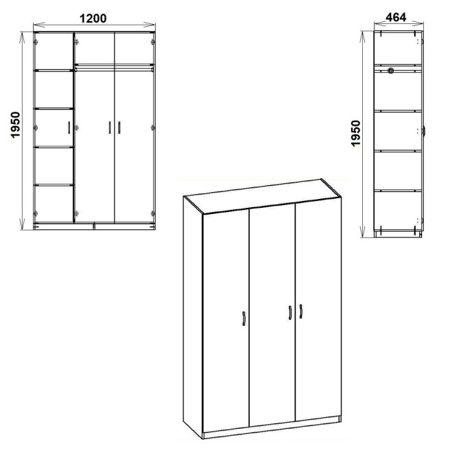 Шкаф для спальни Компанит Шкаф-15