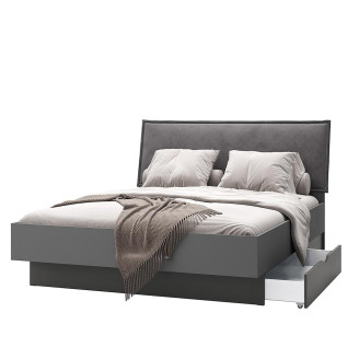 Кровать Тео с мягким изголовьем и ящиками MiroMark