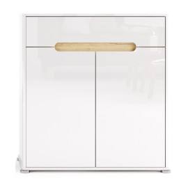 Комод 2Дв 1Ящ Стелла / Stella Глянец Белый MiroMark SL-62-WB