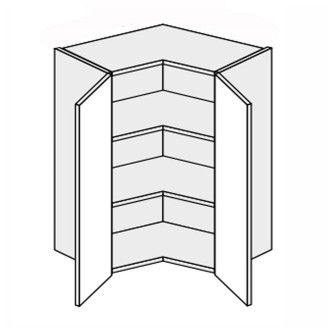 Кухонная секция Миллениум WG верхняя Угол В 90° 650х650/720 2дв ML-492W/01 MiroMark