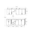 Кухня К-7 Оптима 2.4 м Антрацит / Дуб крафт золотий Еверест