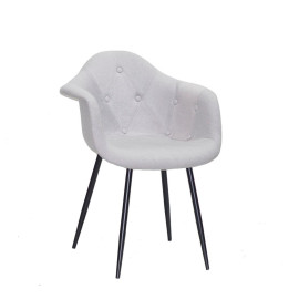 Стул Leon Soft Metal-BK (ML) шерсть OnderMebli
