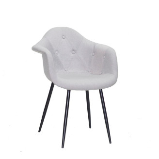 Стул Leon Soft Metal-BK (ML) шерсть OnderMebli