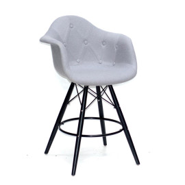 Стул Leon Soft BAR 65-BK шерсть OnderMebli