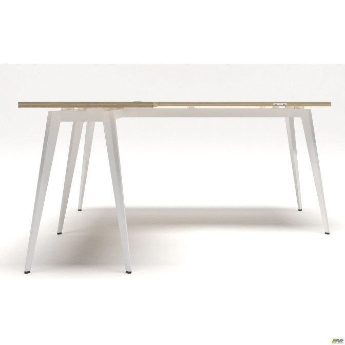 Рабочее место + USB Delta DL-102 (1590х1600х750мм) Блэквуд Ячменный/Каркас белый AMF