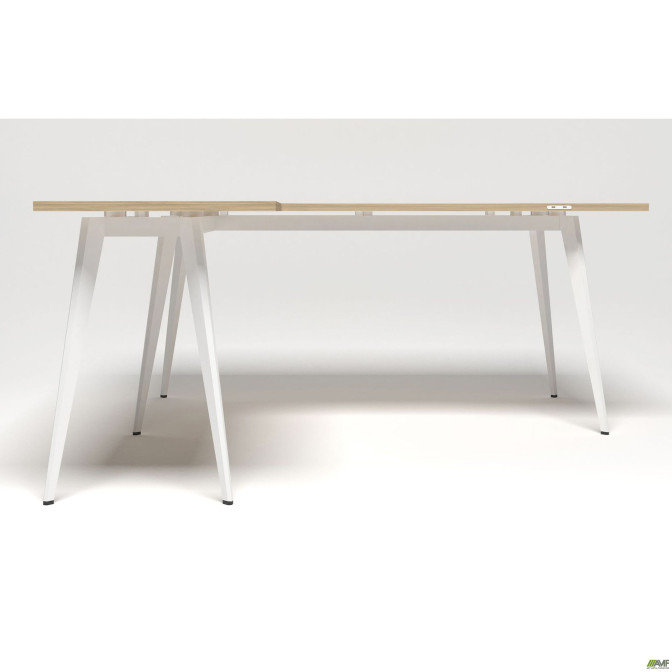 Рабочее место + USB Delta DL-103 (1790х1800х750мм) Блэквуд Ячменный/Каркас белый AMF