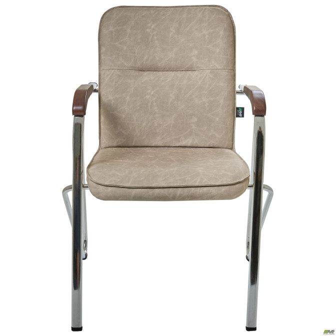 Стул Самба хром орех WAX Light Grey без канта AMF