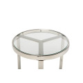 Кофейный стол CB-2 прозрачный серебро Vetro mebel