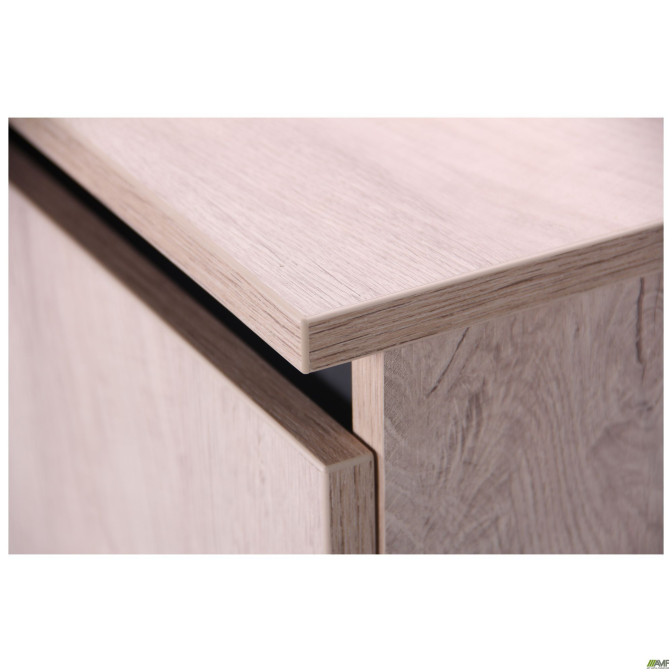 Компьютерный стол Pluto ST R (1380х600х750) Дуб Эндгрейн/Черный графит AMF