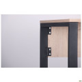 Компьютерный стол Pluto ST R (1380х600х750) Дуб Эндгрейн/Черный графит AMF