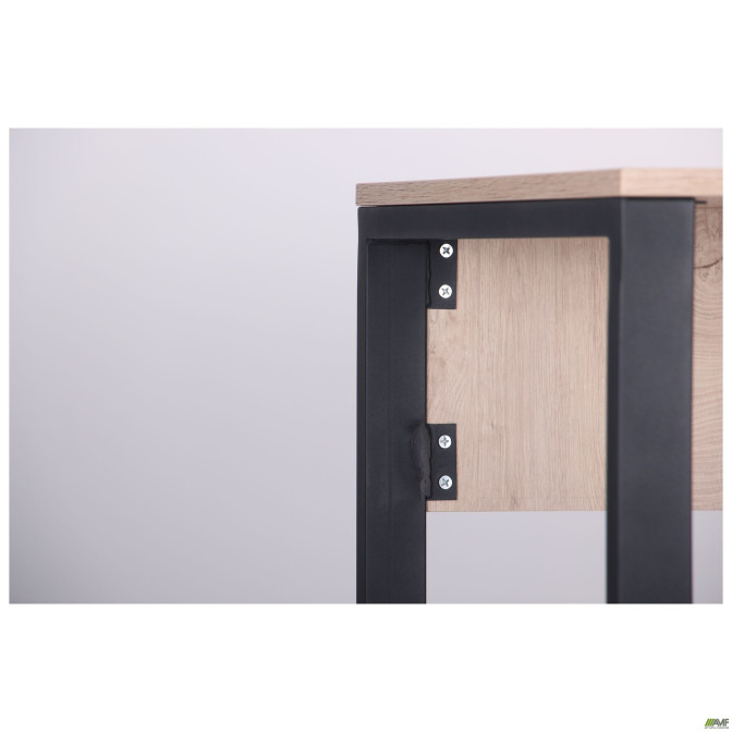 Компьютерный стол Pluto ST R (1380х600х750) Дуб Эндгрейн/Черный графит AMF