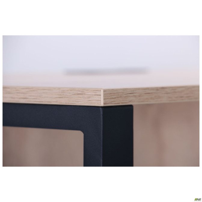 Компьютерный стол Pluto ST R (1380х600х750) Дуб Эндгрейн/Черный графит AMF
