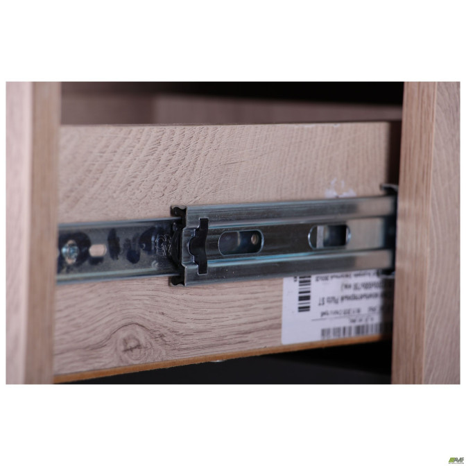 Компьютерный стол Pluto ST R (1380х600х750) Дуб Эндгрейн/Черный графит AMF