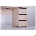 Компьютерный стол Pluto ST R (1380х600х750) Дуб Эндгрейн/Черный графит AMF