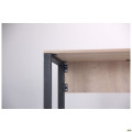 Компьютерный стол Pluto ST R (1380х600х750) Дуб Эндгрейн/Черный графит AMF