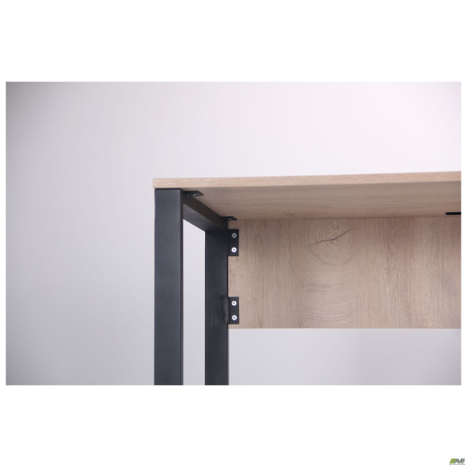 Компьютерный стол Pluto ST R (1380х600х750) Дуб Эндгрейн/Черный графит AMF