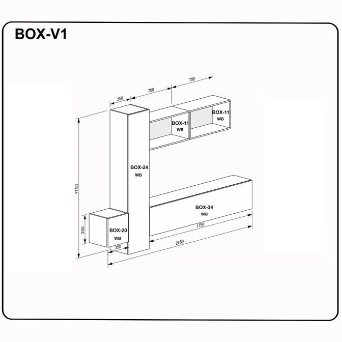 Комплект в гостиную BOX V1 MiroMark