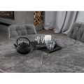 Керамический стол Офелия TML-1250 спайдер грей  +  черный Vetro mebel