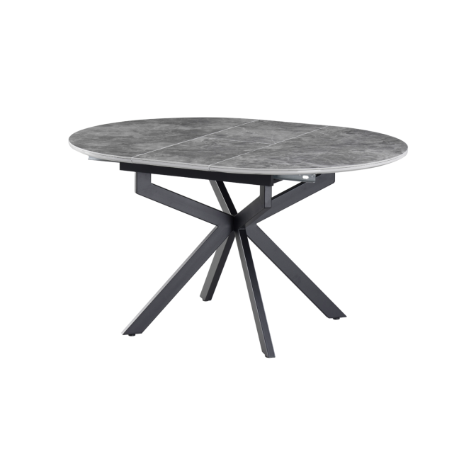 Керамический стол Офелия TML-1250 спайдер грей  +  черный Vetro mebel