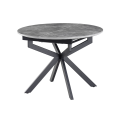 Керамический стол Офелия TML-1250 спайдер грей  +  черный Vetro mebel