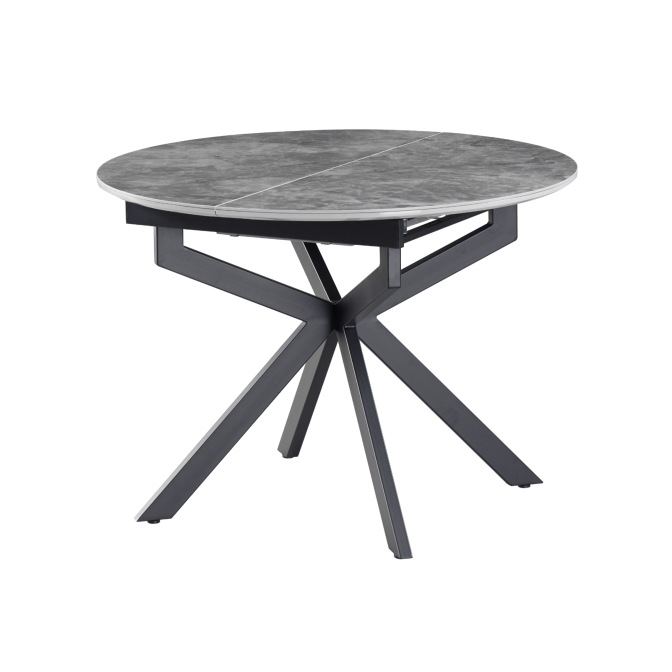 Керамический стол Офелия TML-1250 спайдер грей  +  черный Vetro mebel
