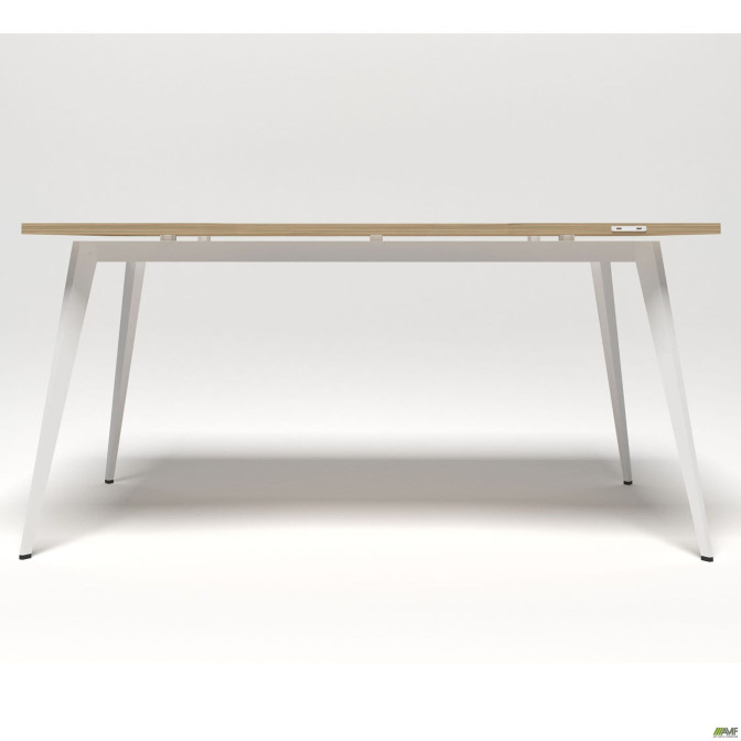 Стіл + USB Delta DL-106 (1590х800х750мм) Блеквуд Ячмінний/Каркас білий AMF