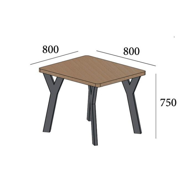 Стол обеденный Уно 4 ноги Металл-Дизайн фото