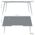 Стіл  +  USB Delta DL-107 (1790х900х750мм) Блеквуд Ячмінний / Каркас білий AMF