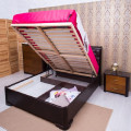 Ліжко з мякою спинкою та механізмом Мілена Олімп фото