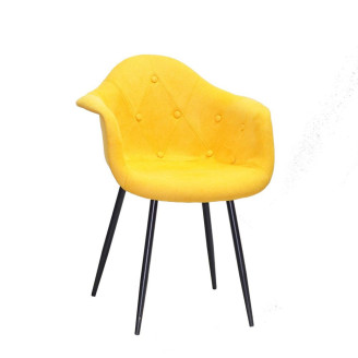 Стул Leon Soft Metal-BK (ML) шенилл OnderMebli