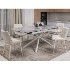 Керамический стол Пино TML-1200-1 айсберг + белый Vetro mebel