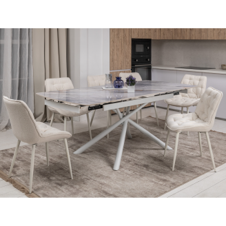 Керамический стол Пино TML-1200-1 айсберг + белый Vetro mebel