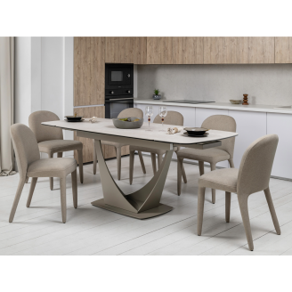 Керамический стол Элио ТМL-990 сахара  +  бежевый Vetro mebel