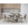 Керамический стол Элио ТМL-990 сахара  +  бежевый Vetro mebel