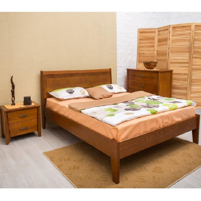 Ліжко з інтарсією без узнiжжя Сіті Олімп фото