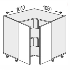 Кухонна секція Лео нижня Кут Н 90° 1050х1050/820 2дв LE-094W/06 MiroMark