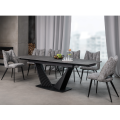 Керамический стол Феличе TML-1000 грей шторм + черный Vetro mebel