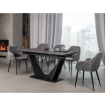 Керамический стол Феличе TML-1000 грей шторм + черный Vetro mebel